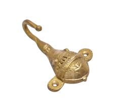 Golden Brass Elephant Face Wall Hook