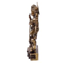 Brass Statue Of Mahishasura-Mardini Goddess Durga