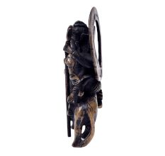 Brass Statue Of Durga Maa Or Sherawali Mata Devi In Dark Finish