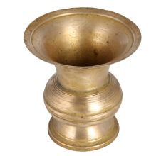 Vintage Brass Flower Pot in South Indian Art
