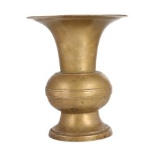 Elegant Brown Brass Flower Pot
