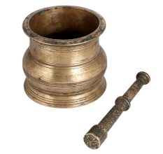Handmade Brass Mortar and Pestle Spice Grinder