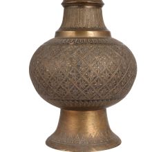 Brass Surahi Lamp with Shade for Decoration