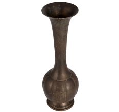 Traditional Brass Long Neck Flower Pot for Decor