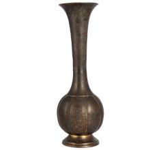 Traditional Brass Long Neck Flower Pot for Decor