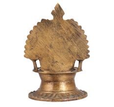 Handmade Brass Radha Krishna Oil Lamp for Pooja
