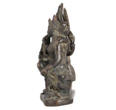 Brass Lord Shiva Lord Ganesha and Goddess Parvati Statue