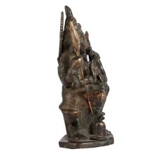 Brass Lord Shiva Lord Ganesha and Goddess Parvati Statue
