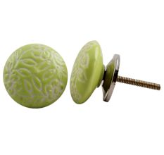 Lime Etched Flat Knob