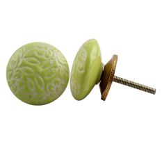 Lime Etched Flat Knob