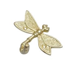 Golden Iron Dragonfly Key Wall Hooks