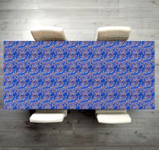 Blue Coloured Wood and Resin Table Top for Decoration
