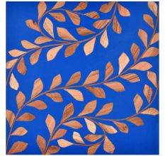 Blue Coloured Wood and Resin Table Top for Decoration