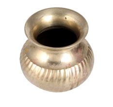Glossy Bell Metal Holy Water Pot for Decor