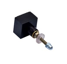 Handmade Brown Wooden and Resin Square Cabinet Knobs