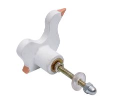 Handmade White Wooden Duck Cabinet Knobs