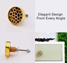 Handmade Brown Wooden Round Drawer Knobs