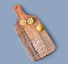 Chopping Board Made of Wood with a Hole for Hanging