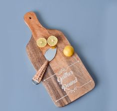 Chopping Board Made of Wood with a Hole for Hanging