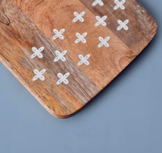Handcrafted Wooden Chopping Board With Starry Pattern