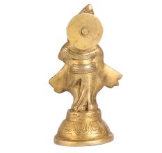 Brass Lord Ganesha Playing Harmonium for Worship