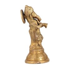 Handmade Brass Lord Ganesha Playing Trumpet