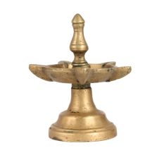 Vintage 5 Jyots Brass Oil Lamp for Decor