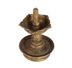 Traditional Oil Lamp in South Indian Art