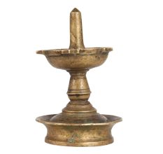 Traditional Oil Lamp in South Indian Art
