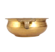 Plain Golden Brass Bowl in Antique Finish