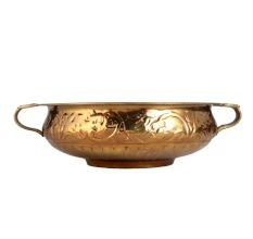 Engraved Brass Bowl for Flower Pot