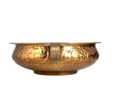Engraved Brass Bowl for Flower Pot