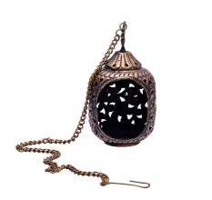 Handcrafted Intricate Jaali Work Brass AkhandÂ Diya or Candle Holder