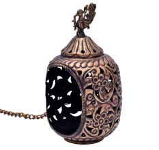 Handcrafted Intricate Jaali Work Brass AkhandÂ Diya or Candle Holder