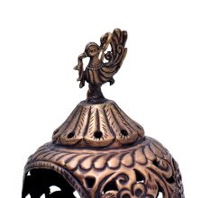 Handcrafted Intricate Jaali Work Brass AkhandÂ Diya or Candle Holder