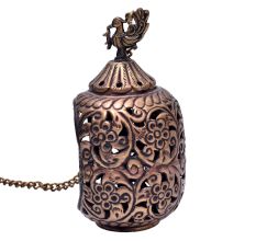 Handcrafted Intricate Jaali Work Brass AkhandÂ Diya or Candle Holder