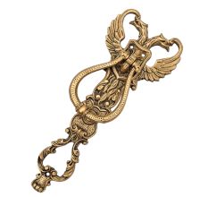 Victorian-style Ornate Brass Engraved Knocker