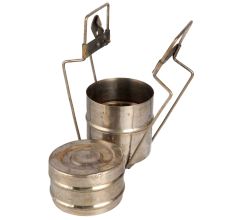 Handmade Brass Three Compartment Tiffin Box