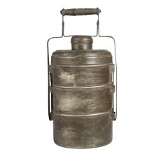 Vintage Brass Lunch Box or Dabba for Decoration