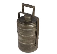 Vintage Brass Lunch Box or Dabba for Decoration