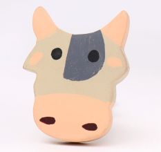 Multicolor Wooden Cow Face Dresser Knobs