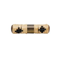Brown and Black Rattan T Bar Dresser Knobs