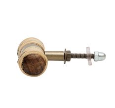 Brown and Black Rattan T Bar Dresser Knobs