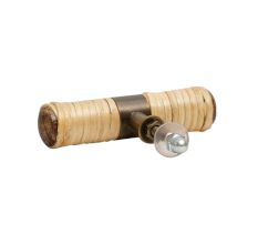 Brown and Black Rattan T Bar Dresser Knobs