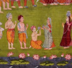 Pichwai Art Paiting Of Krishan Teasing Gopies