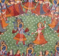 Pichwai Art Painting Of Lord Krishan Rasleela