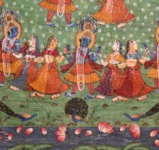 Pichwai Art Painting Of Lord Krishan Rasleela
