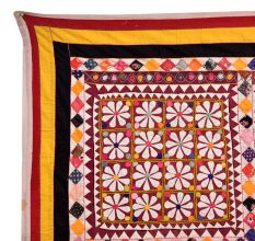Rectangular Vintage Embroiderd Cloth Wall Hanging