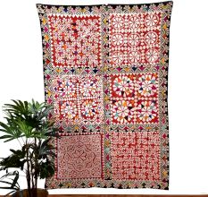 Handcrafted Vintage Wall Hanging with Applique Work