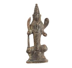 Vintage Brass Statue of Lord Vishnu for Pooja